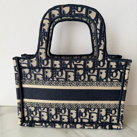 Dior Navy Blue Mini Book Tote Bag - Picture 3 of 12